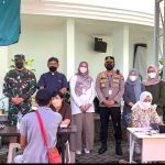KUNJUNGAN DANREM 052 WIJAYAKRAMA DAN KAPOLRESTA TANGERANG KE VAKSINASI DI GEREJA  KATOLIK SANTA ODILIA