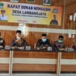 Pemerintahan Desa Lambangjaya Gelar Rapat Minggon Sekaligus Halal Bihalal Pasca Libur Hari Raya Idul Fitri 1443 H
