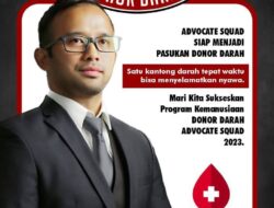Advocate Squad Besutan Mohamad Ali Nurdin, Kerja Sama Dengan PMI dan Polrestabes, Akan Gelar Kegiatan Donor Darah