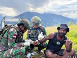 Respon Cepat Tim Kesehatan Satgas Yonif 715/Mtl