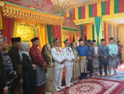 Danlanal Bintan Sambut Walikota Tanjungpinang dengan Prosesi Tepuk Tepung Tawar