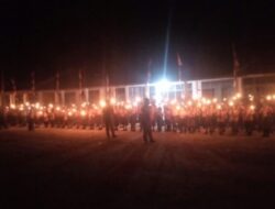 Pawai Obor HUT RI ke-81, Ratusan Pelajar Tanah Masa Kobarkan Nasionalisme